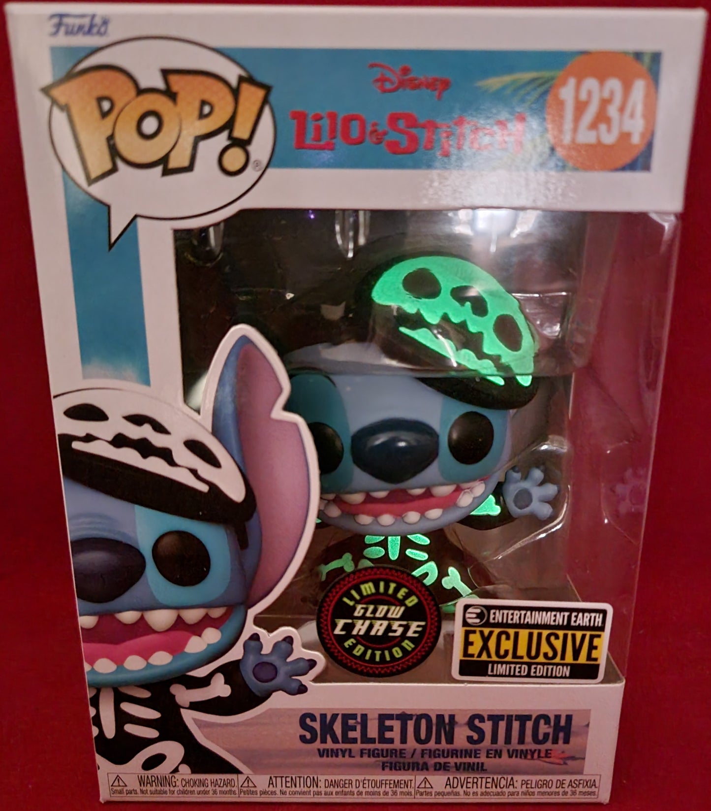 Skeleton stitch chase entertainment earth exclusive funko # 1234 (nib)