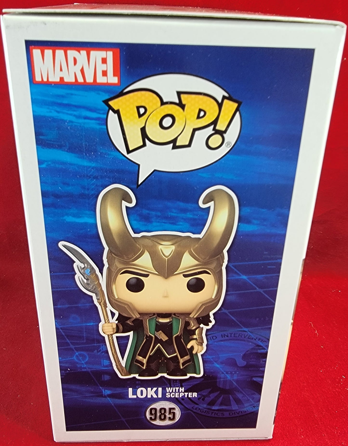 Loki with Scepter entertainment earth exclusive funko # 985 (nib)