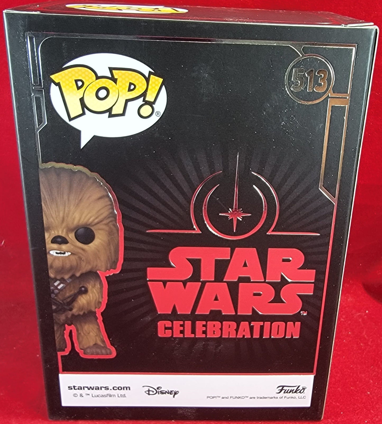 Chewbacca 2022 galactic convention exclusive funko # 513 (nib)