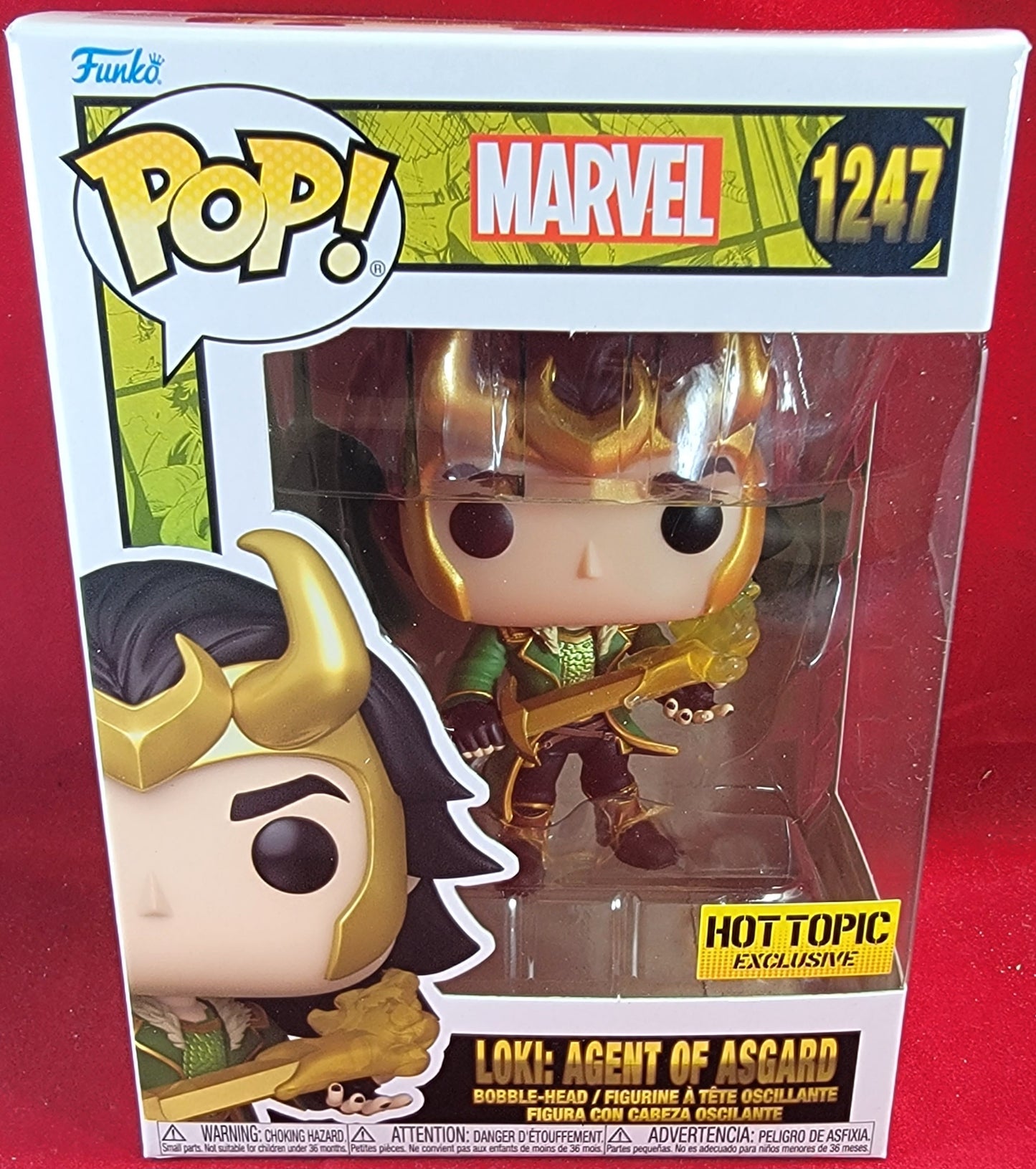Loki: agent of Asgard hot topic exclusive funko # 1247 (nib)