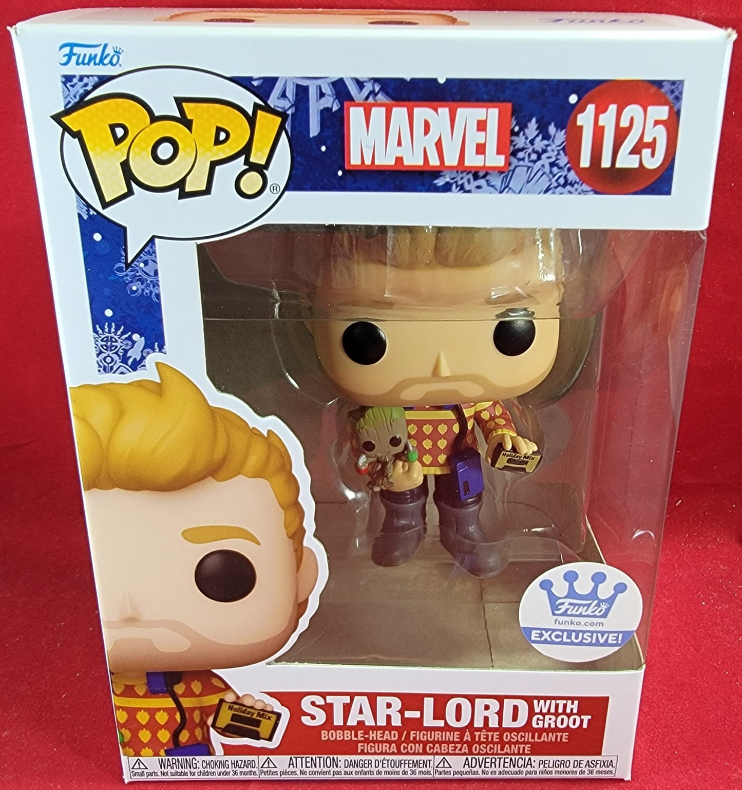 Star-lord with groot funko exclusive # 1125 (nib)