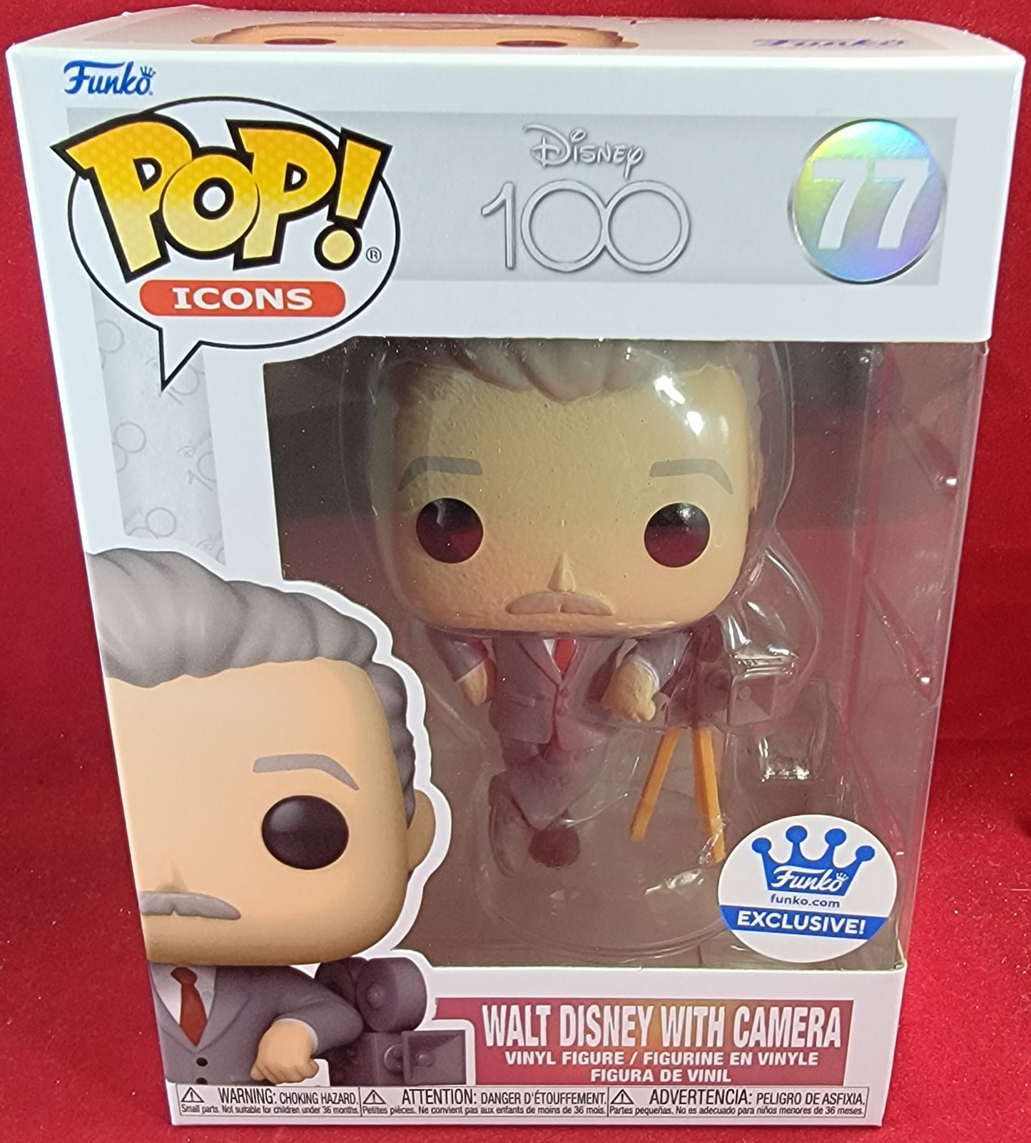 Walt disney with camera funko exclusive # 77 (nib)