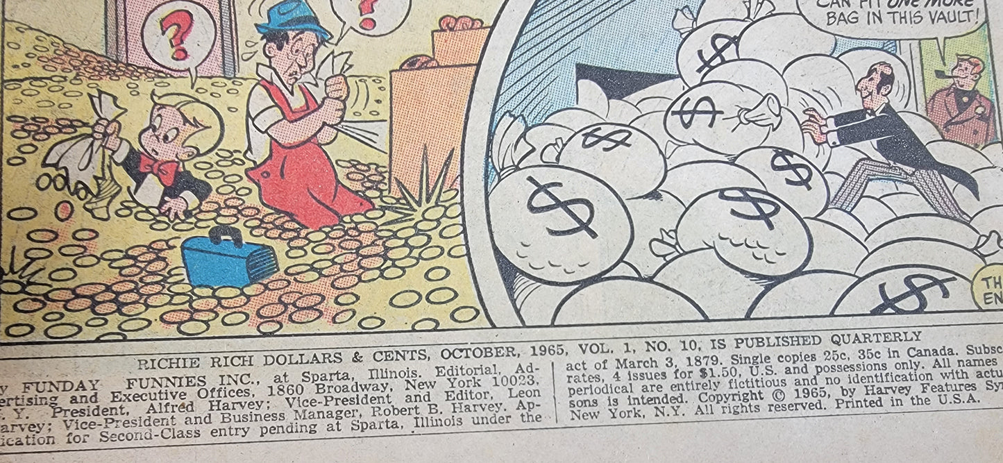 Richie rich dollar$ and cents # 10 comic (1965)