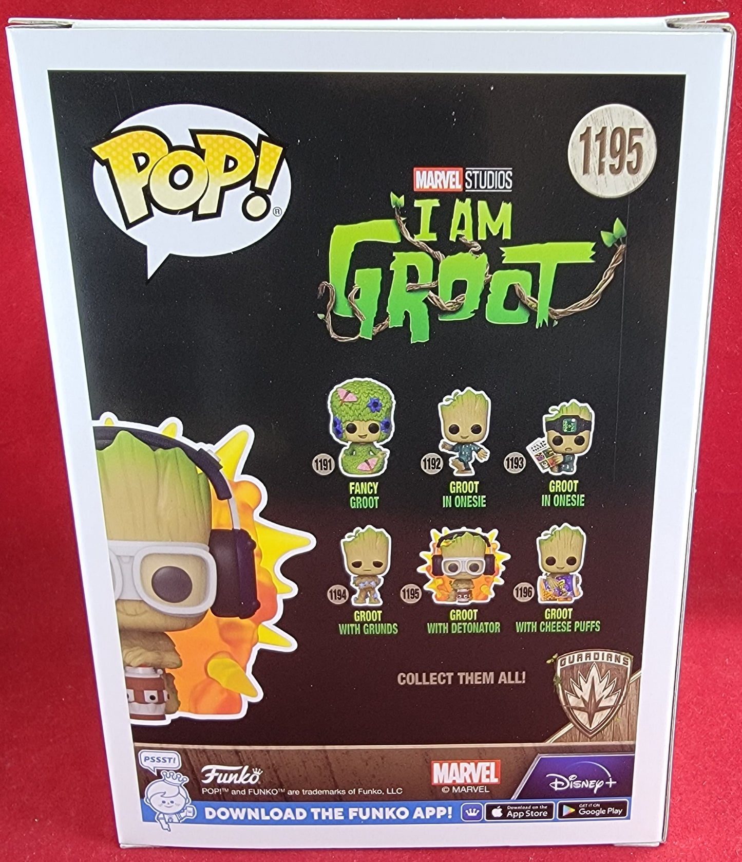 Groot with detonator funko # 1195 (nib)
With pop protector