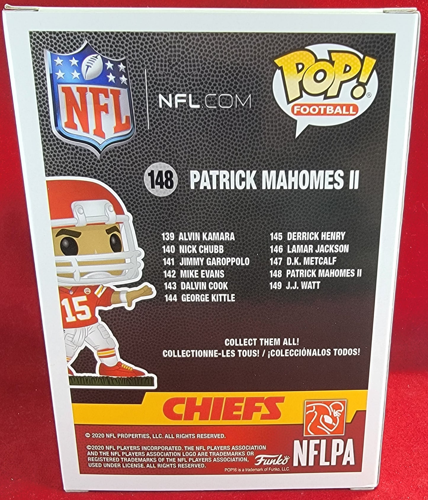 Patrick Mahomes II funko # 148 (nib)
With pop protector