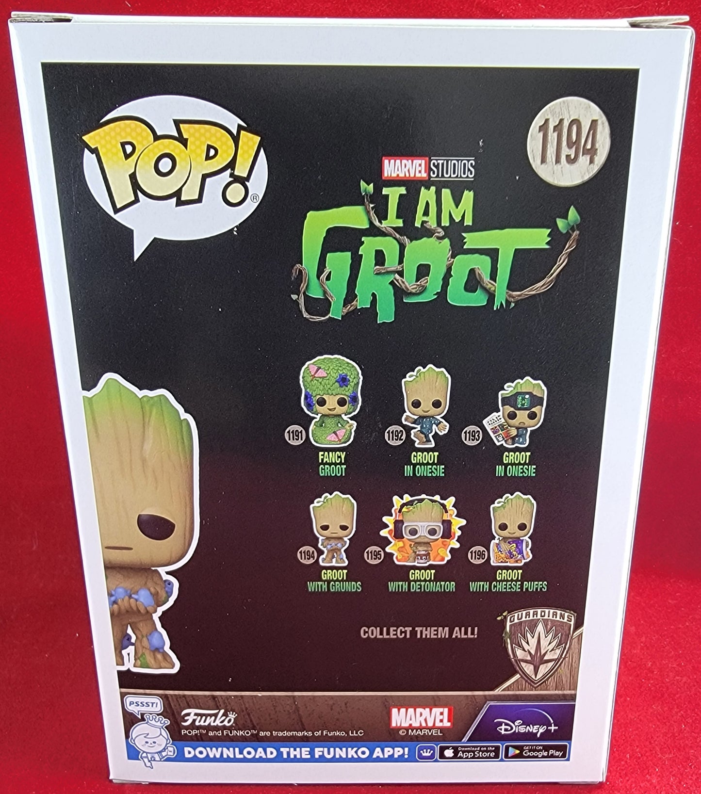 Groot with grunds funko # 1194 (nib)
With pop protector