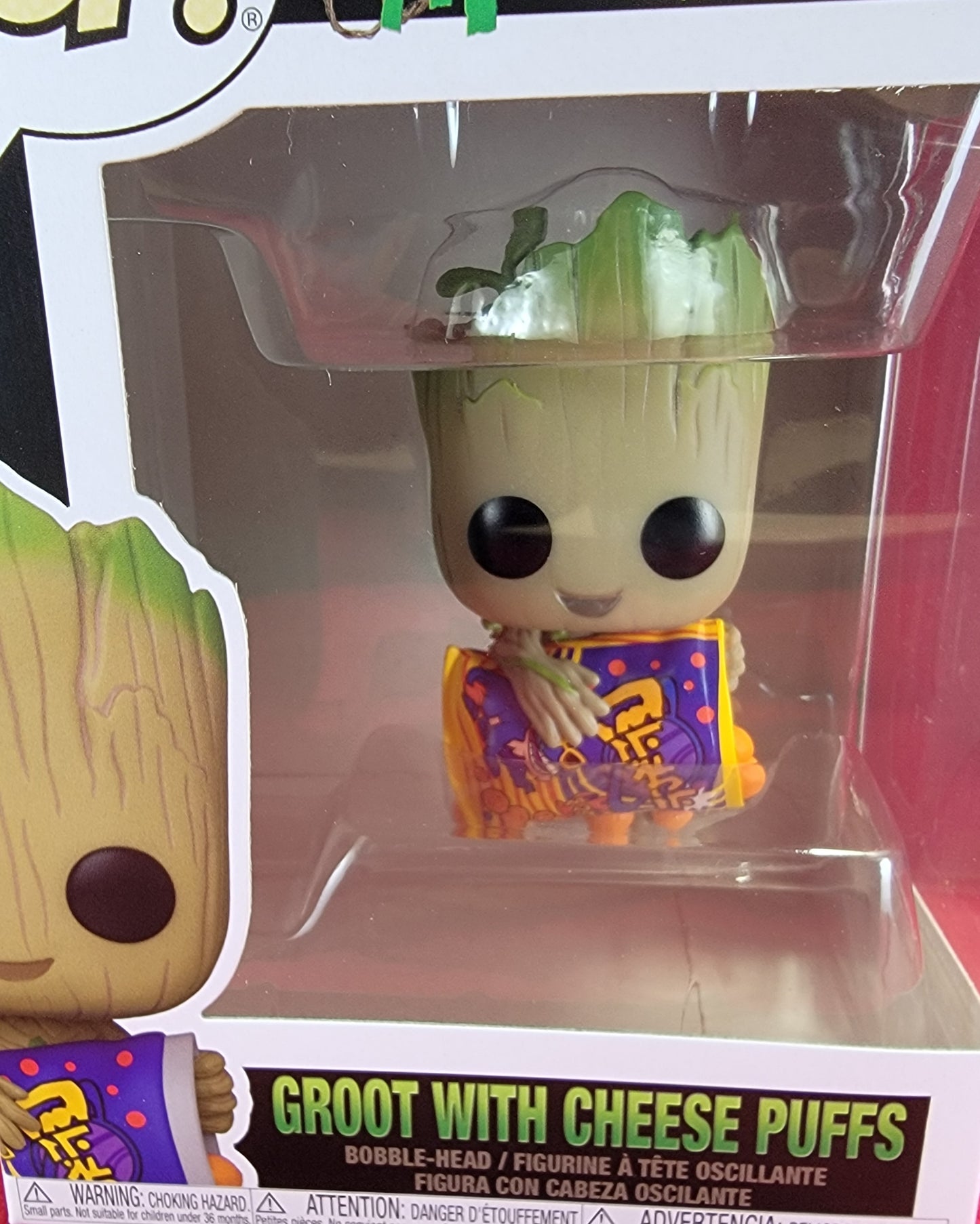 Groot with cheese puffs funko # 1196 (nib)
With pop protector