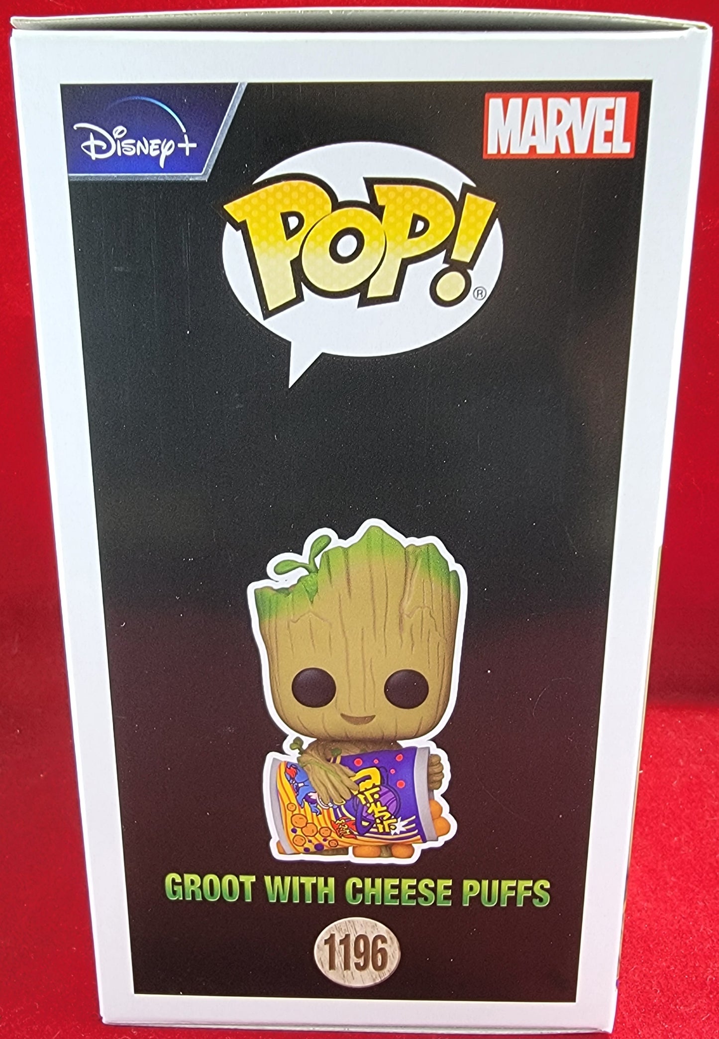 Groot with cheese puffs funko # 1196 (nib)
With pop protector