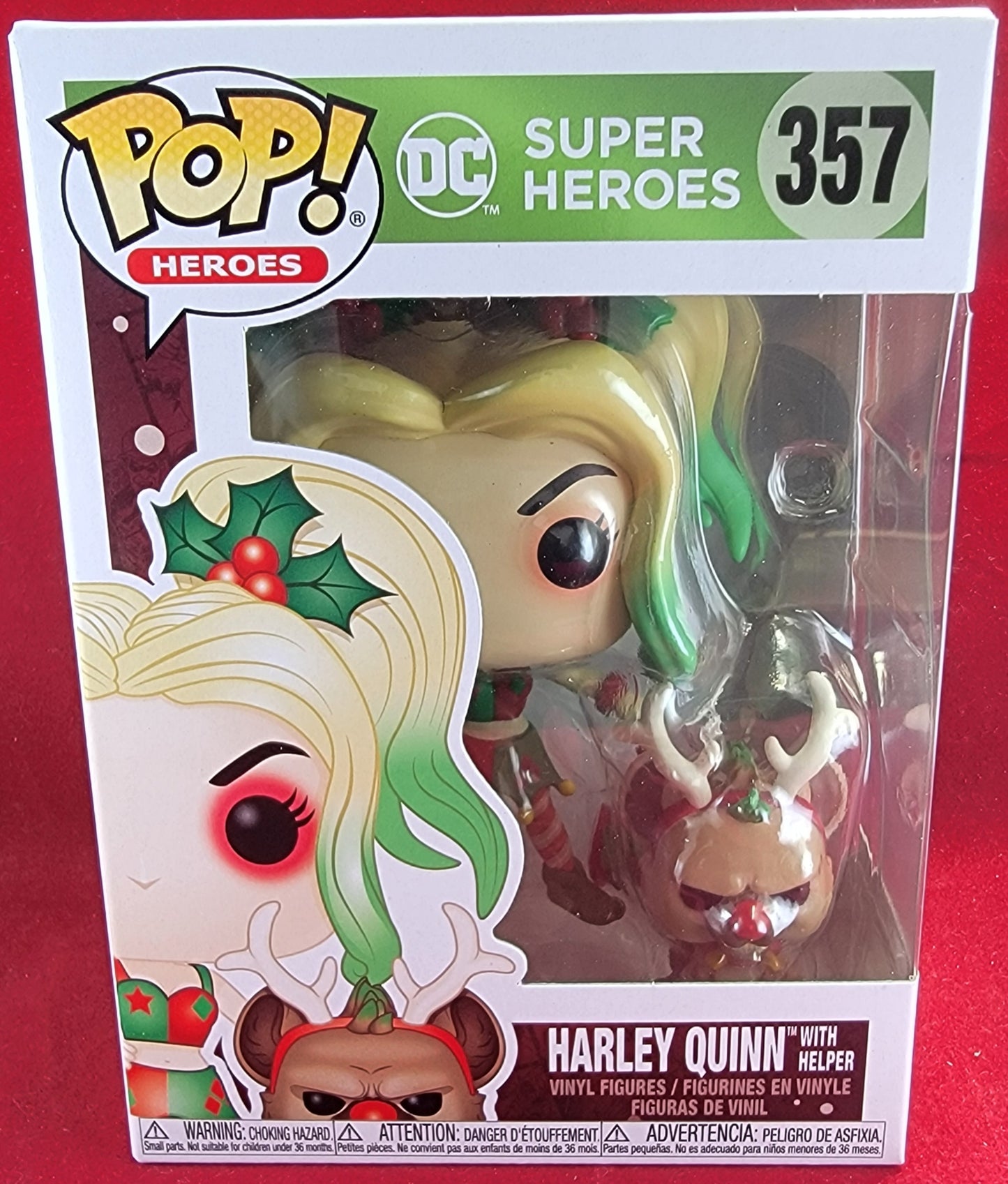Harley quinn with helper funko # 357 (nib)
With pop protector