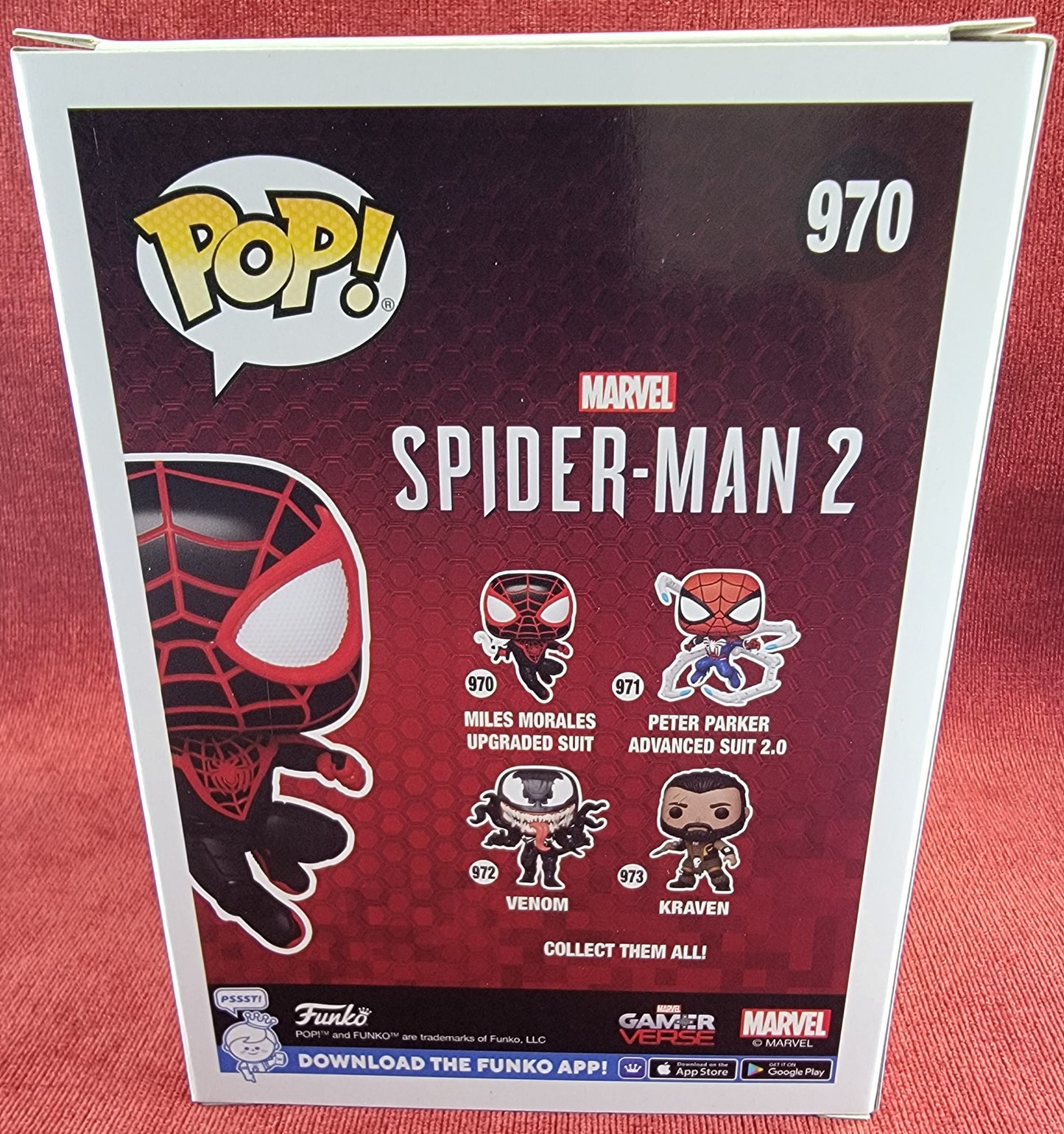 Miles morales upgraded suit funko # 970 (nib)
With pop protector