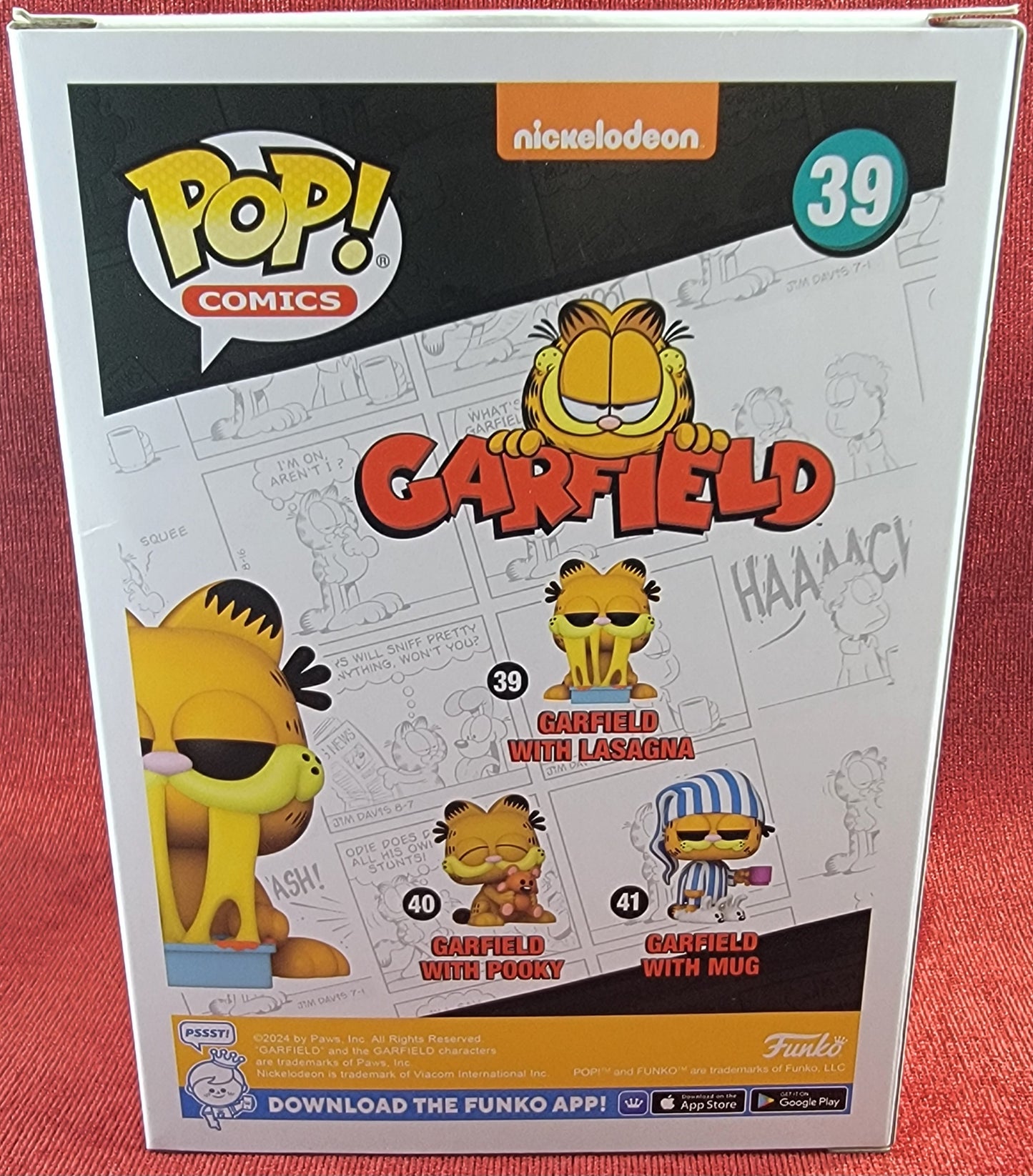 Garfield with lasagna funko # 39 (nib)
With pop protector