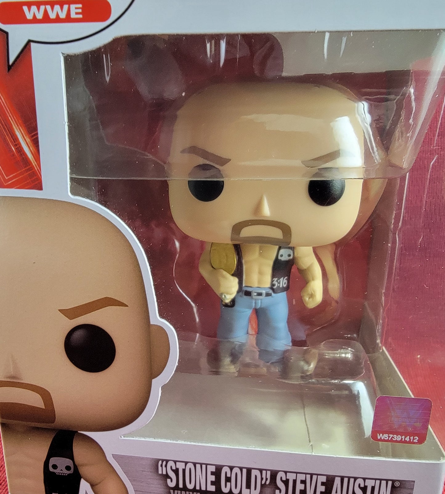 "Stone cold" Steve Austin funko # 84 (nib)
With pop protector