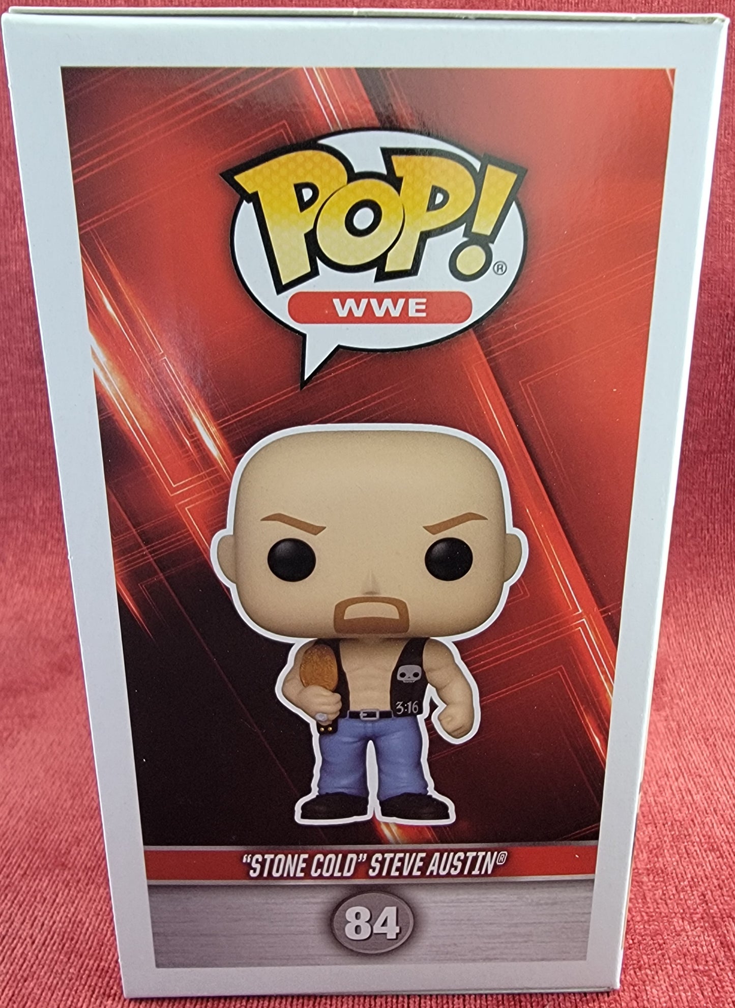 "Stone cold" Steve Austin funko # 84 (nib)
With pop protector