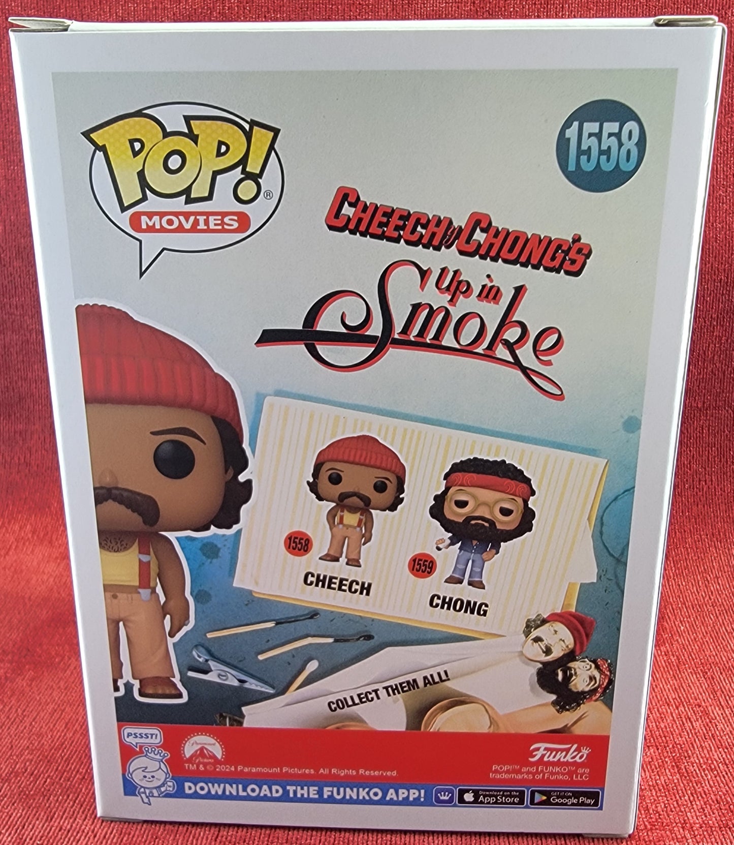 Cheech funko # 1558 (nib)
With pop protector