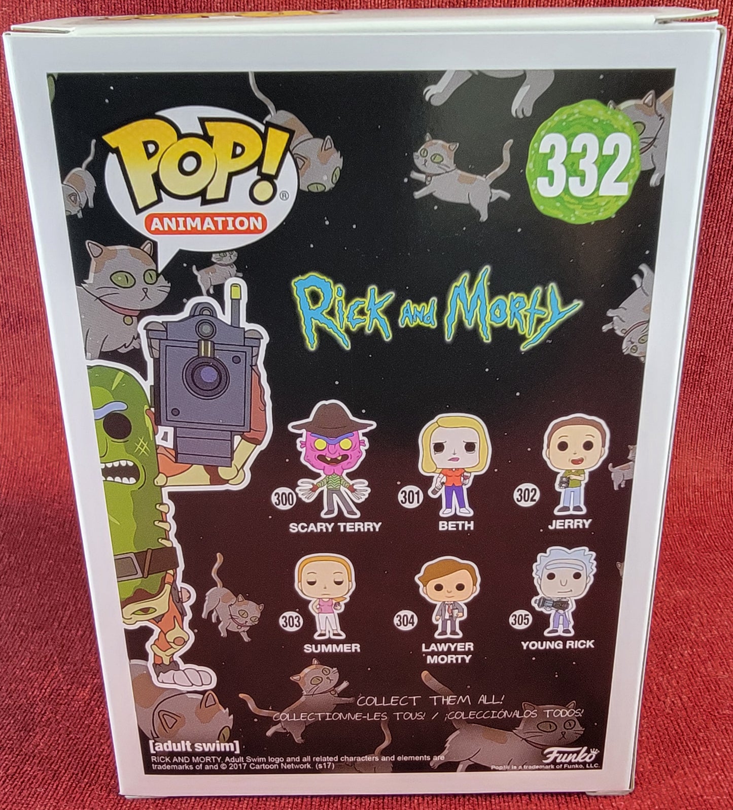 Pickle rick with laser funko # 332 (nib)
With pop protector