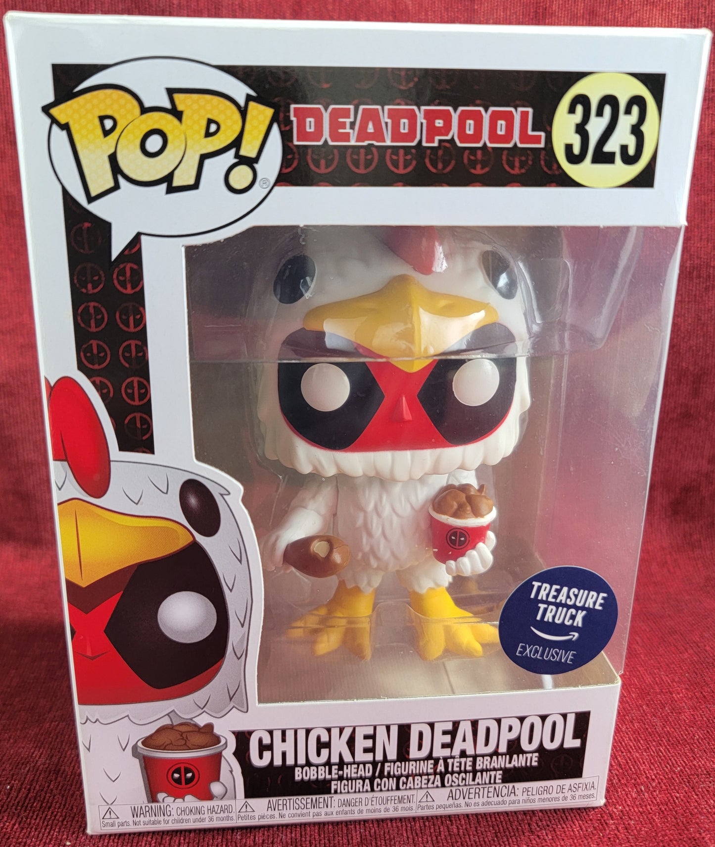 Chicken deadpool Treasure truck exclusive funko # 323 (nib)
With pop protector