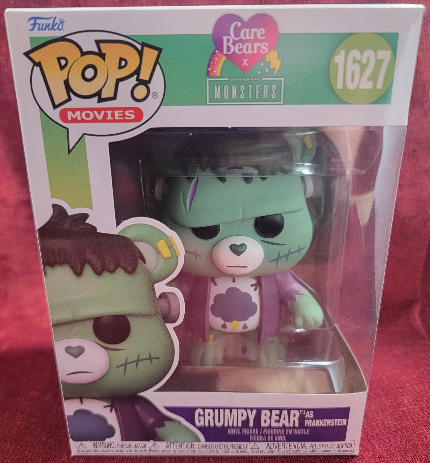 Grumpy bear as frankenstein funko # 1627 (nib)
With pop protector