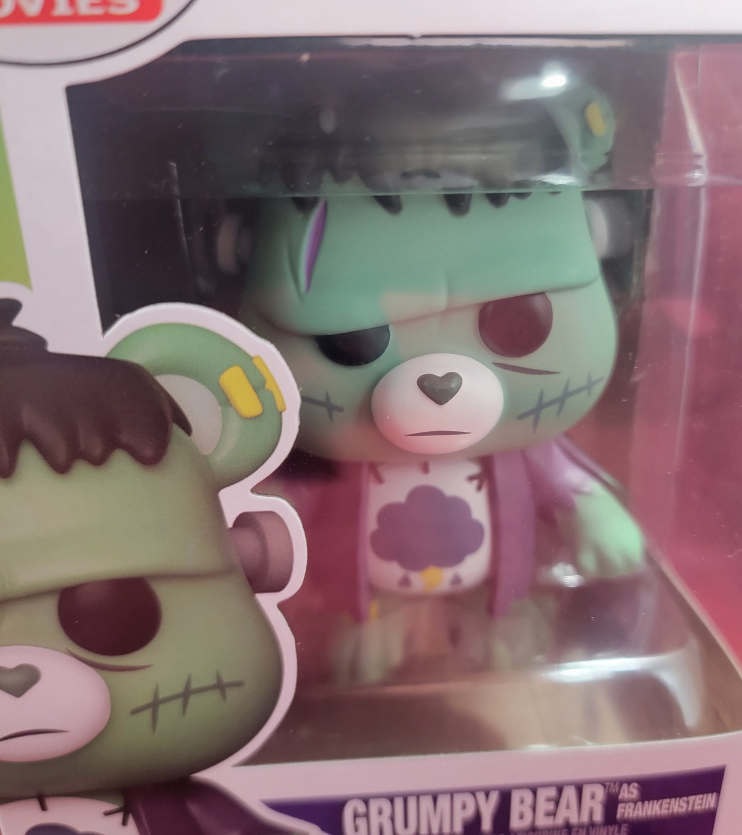 Grumpy bear as frankenstein funko # 1627 (nib)
With pop protector