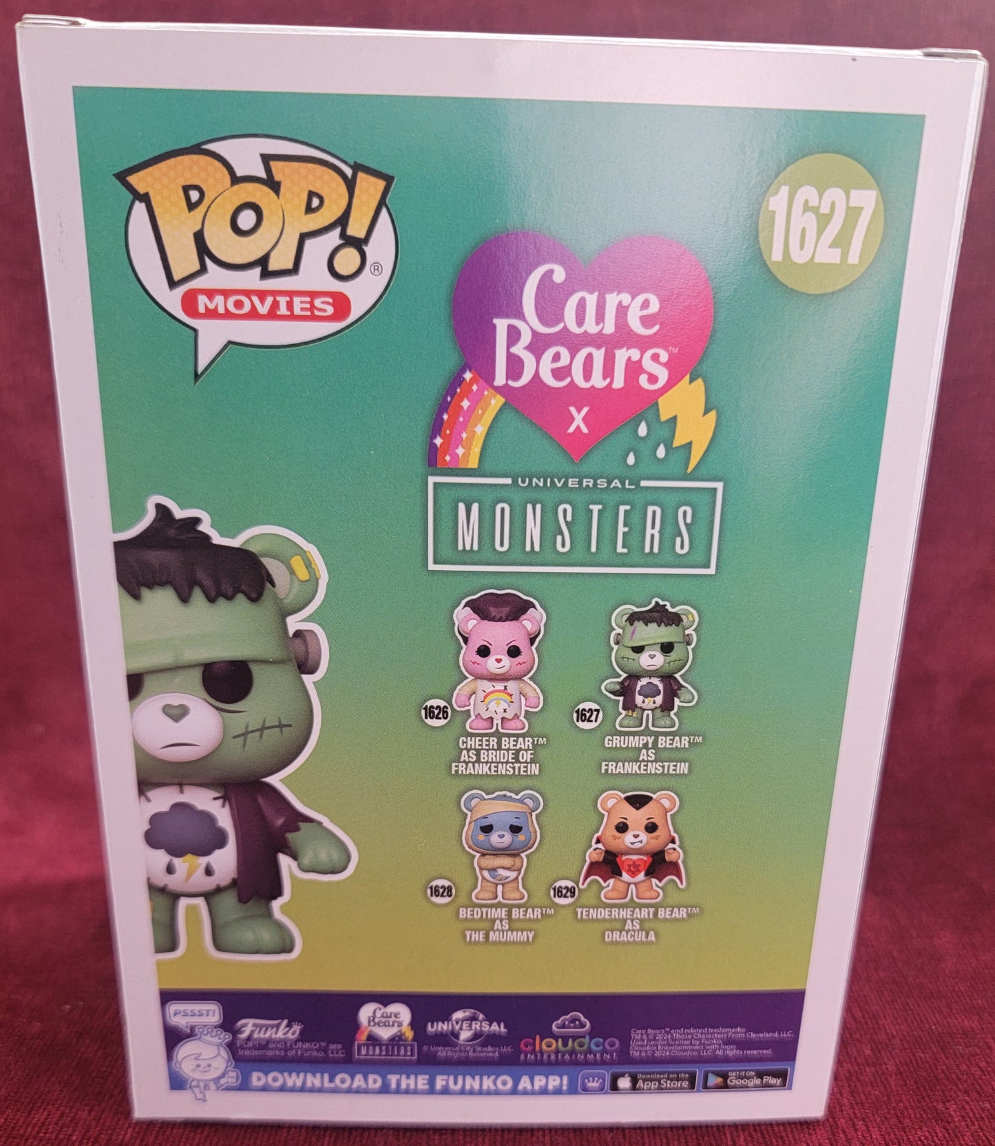 Grumpy bear as frankenstein funko # 1627 (nib)
With pop protector