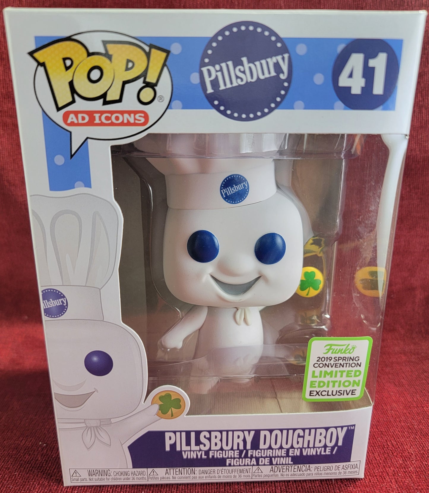 Pillsbury doughboy 2019 spring convention funko # 41 (nib)
With pop protector