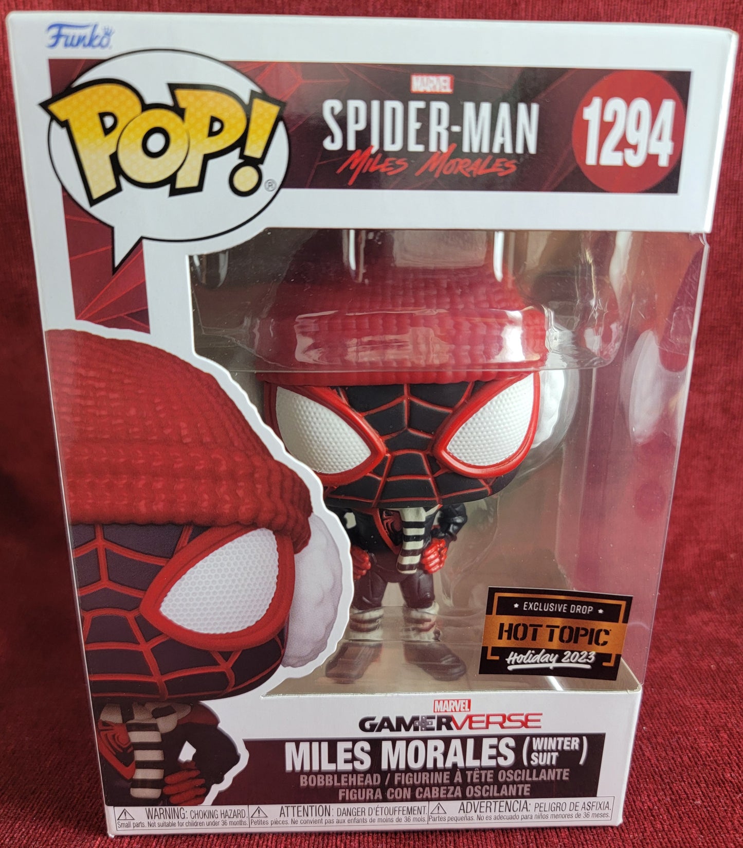 Miles Morales winter hot topic exclusive funko # 1294 (nib)
With pop protector