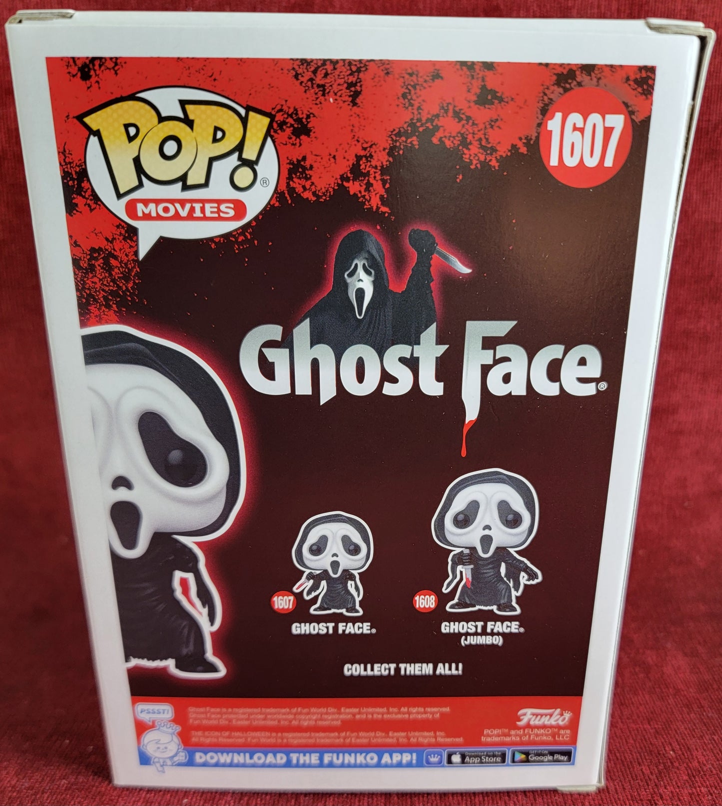 Ghost face funko # 1607 (nib)
With pop protector