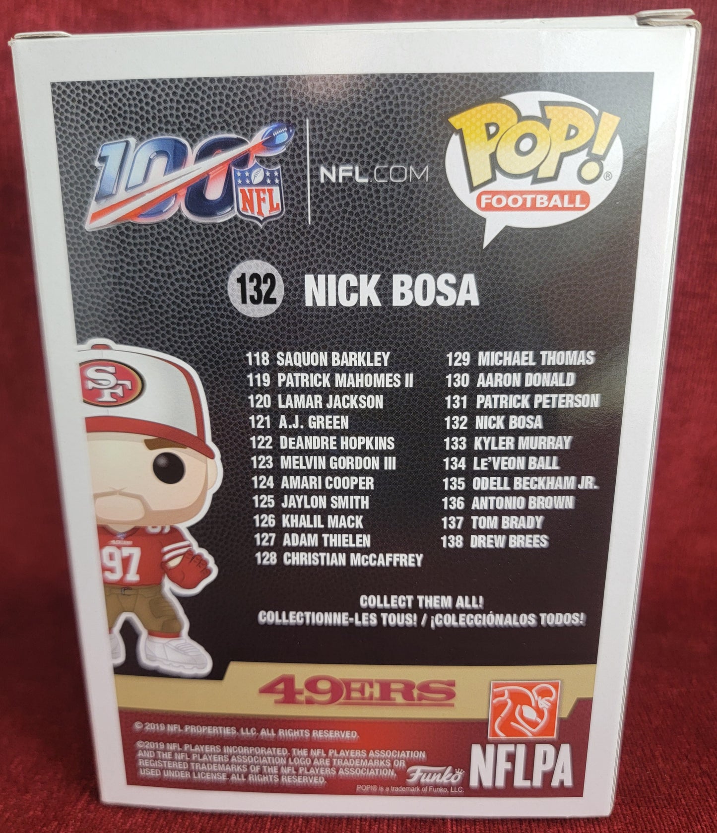 Nick Bosa funko # 132 (nib)
With pop protector