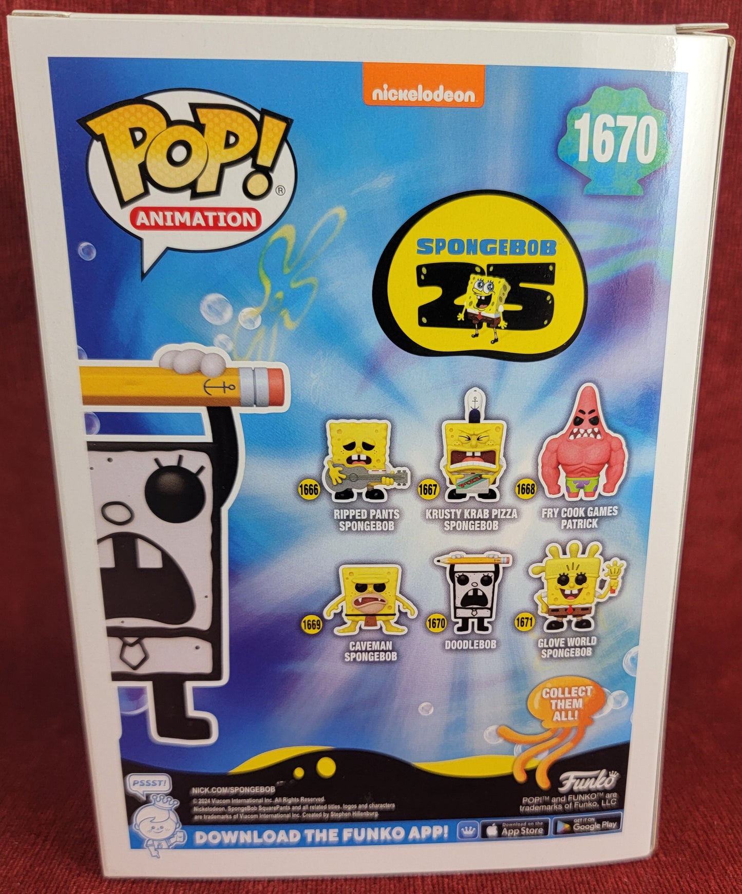 Doodlebob funko # 1670 (nib)
With pop protector