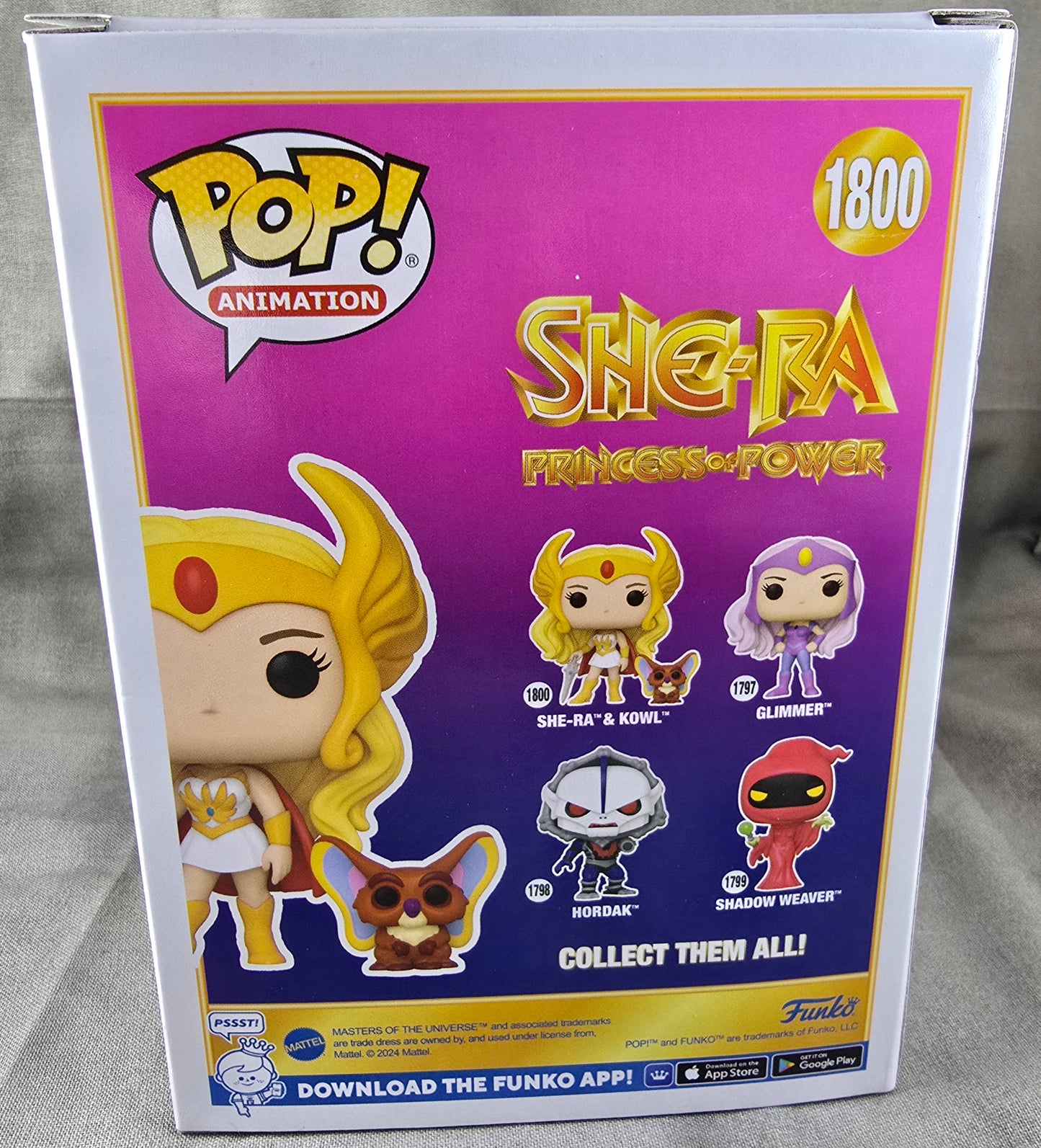 She-ra & kowl funko # 1800 (nib) With pop protector