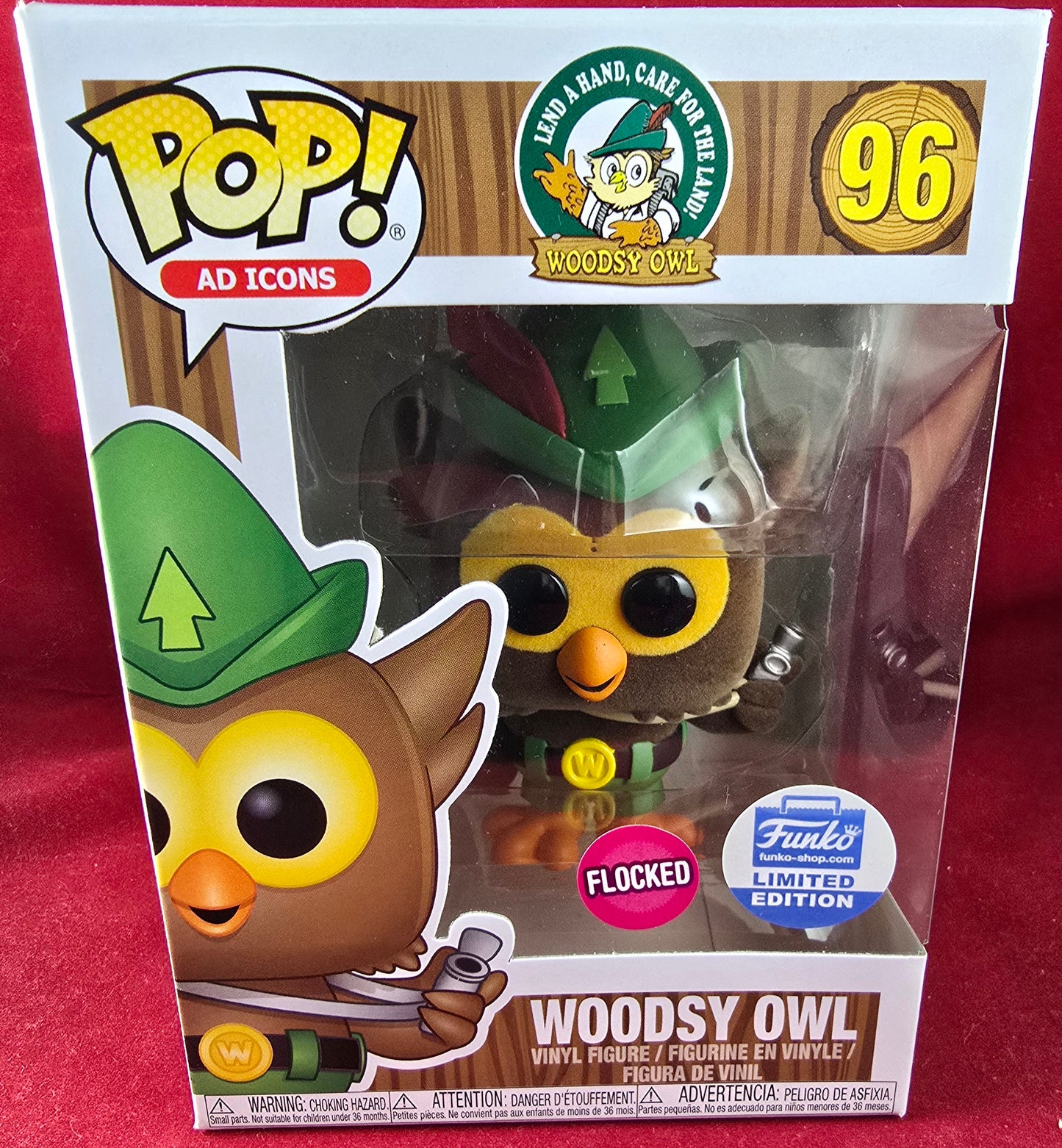 Woodsy owl funko exclusive # 96 (nib) with pop protector