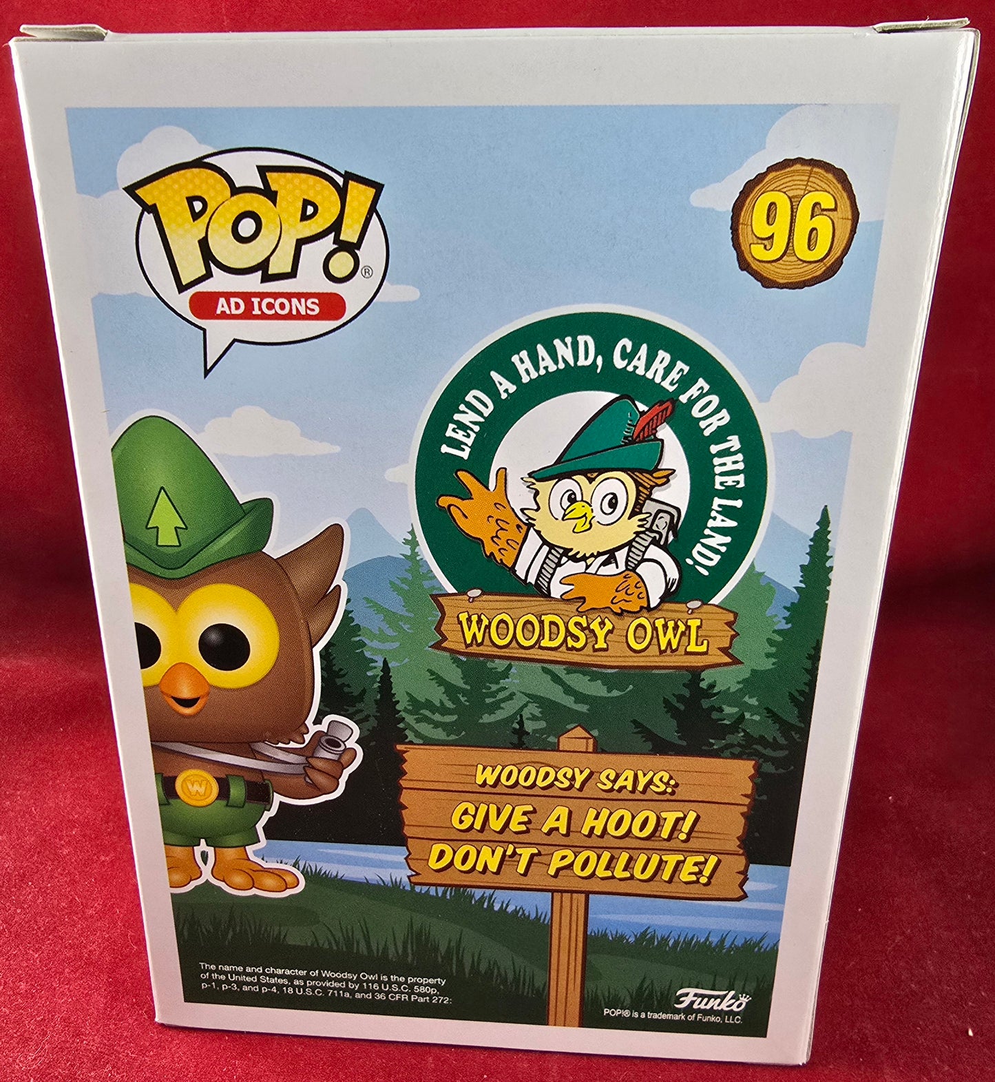 Woodsy owl funko exclusive # 96 (nib) with pop protector