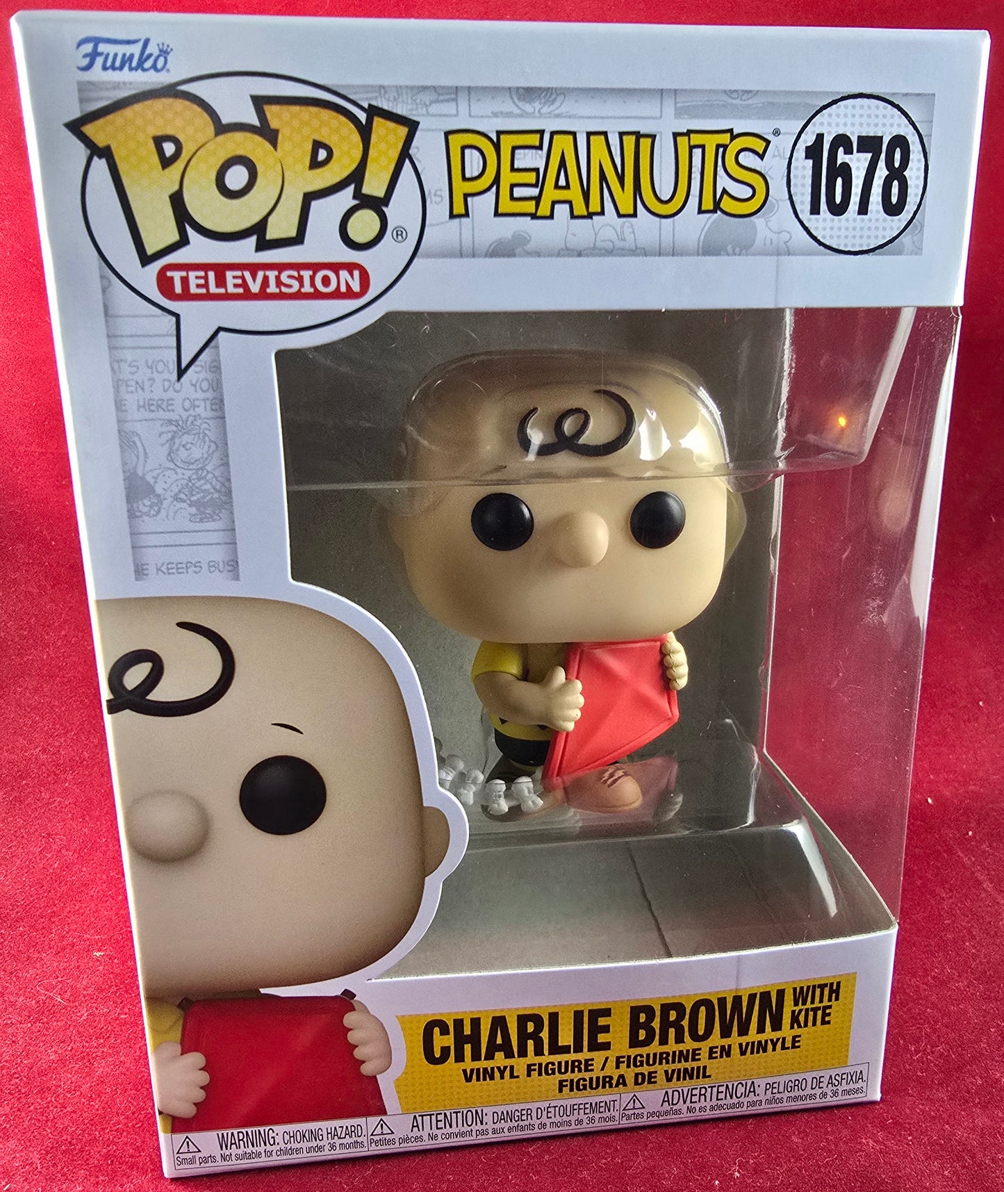 Charlie Brown with Kite funko # 1678 (nib) With pop protector