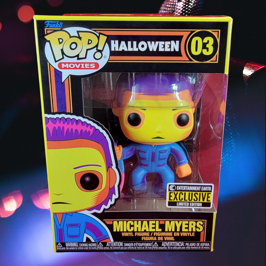 Michael myers blacklight entertainment earth exclusive funko # 03 (nib)