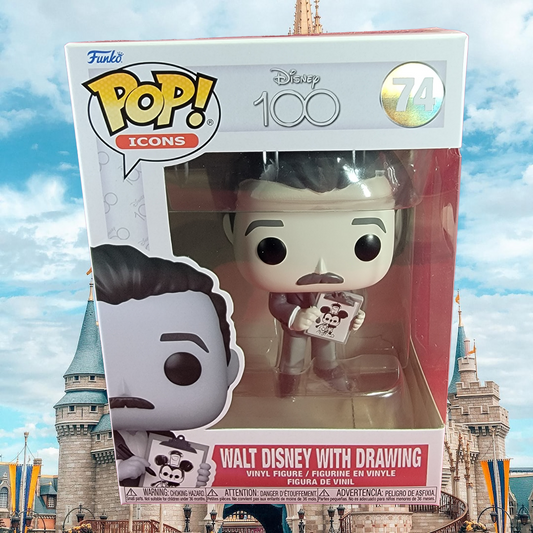 Walt disney with drawing funko # 74 (nib)