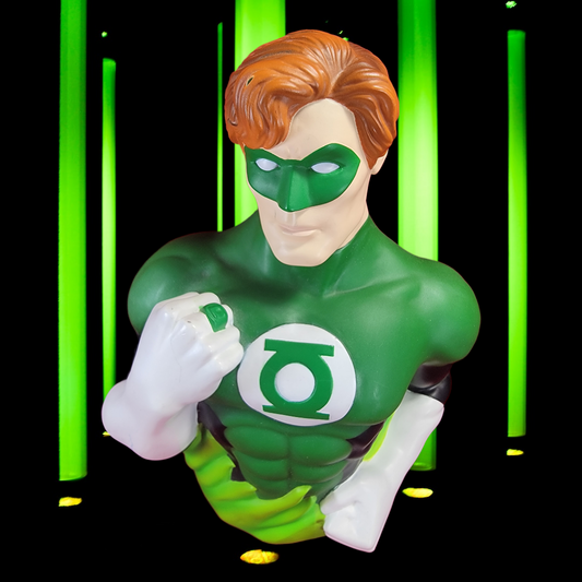 Green lantern hard vinyl coin bank