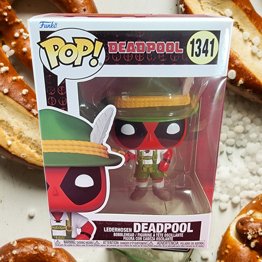 lederhosen Deadpool funko # 1341 (nib) with pop protector