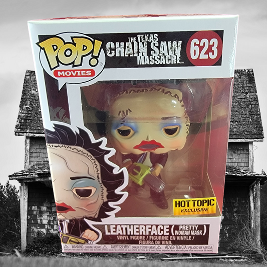 Leatherface (pretty woman mask)hot topic exclusive #623 (nib)
With pop protector