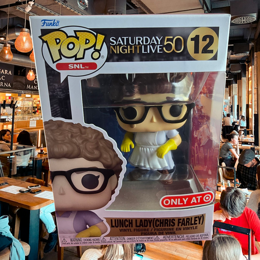 Lunch lady (Chris Farley) target exclusive funko # 12 (nib) with pop protector