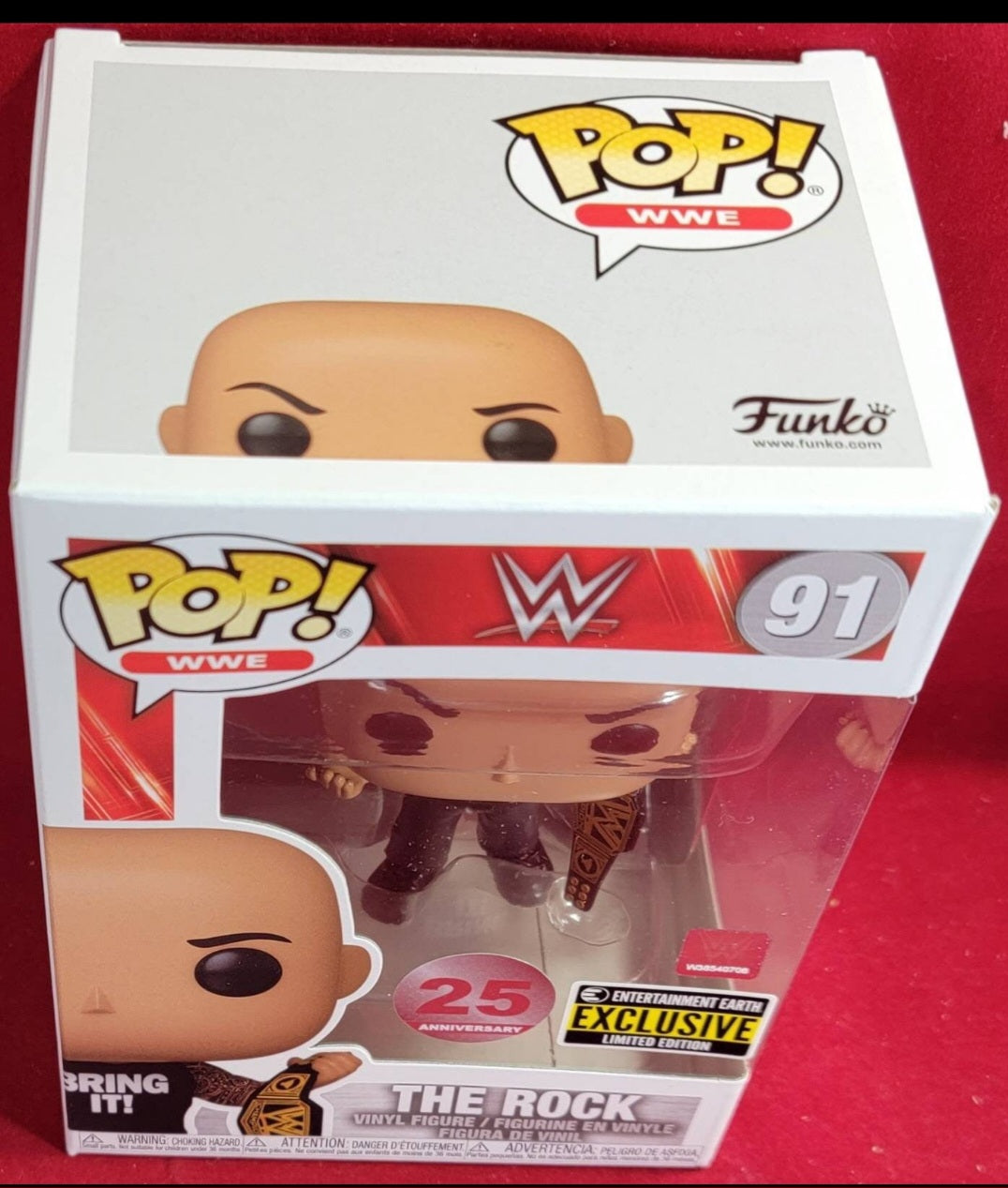 The rock entertainment earth exclusive # 91 funko (nib) with pop protector