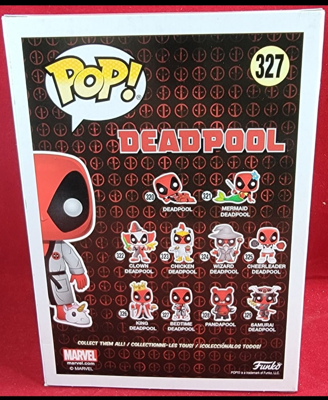 Bedtime Deadpool funko # 327 (nib)
With pop protector
