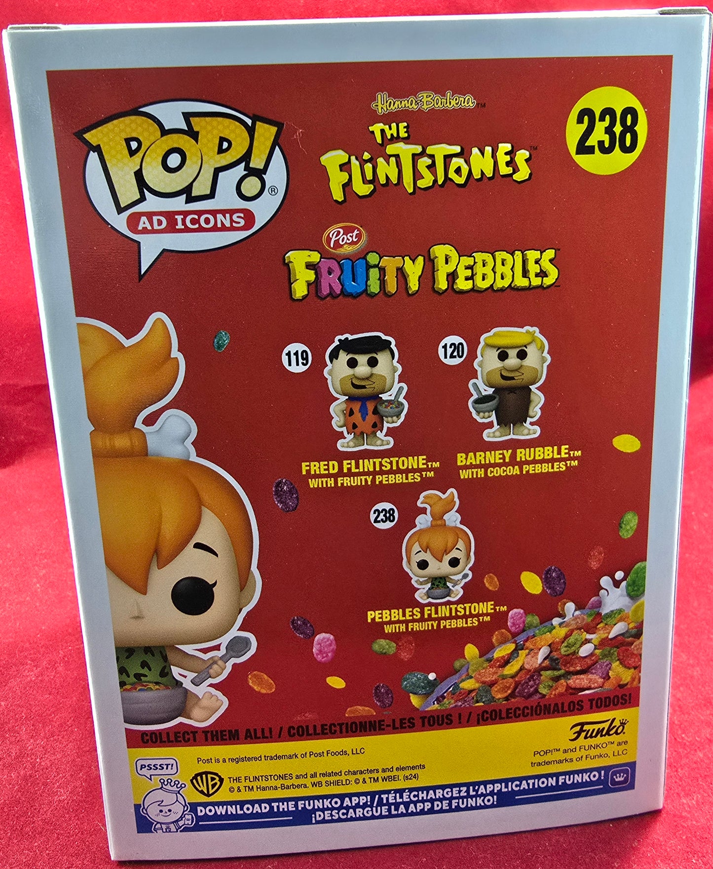Pebbles Flintstone with fruity pebbles funko # 238 (nib) With pop protector