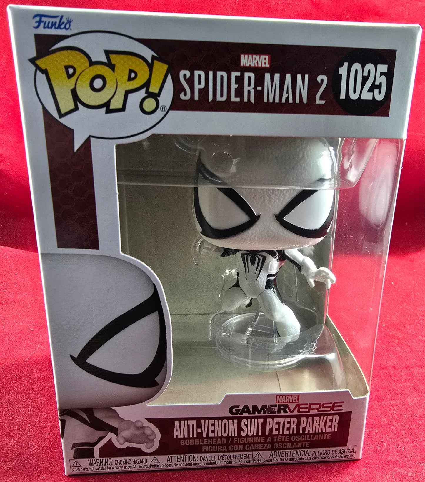 Anti-venom suit Peter Parker funko # 1025 (nib) With pop protector