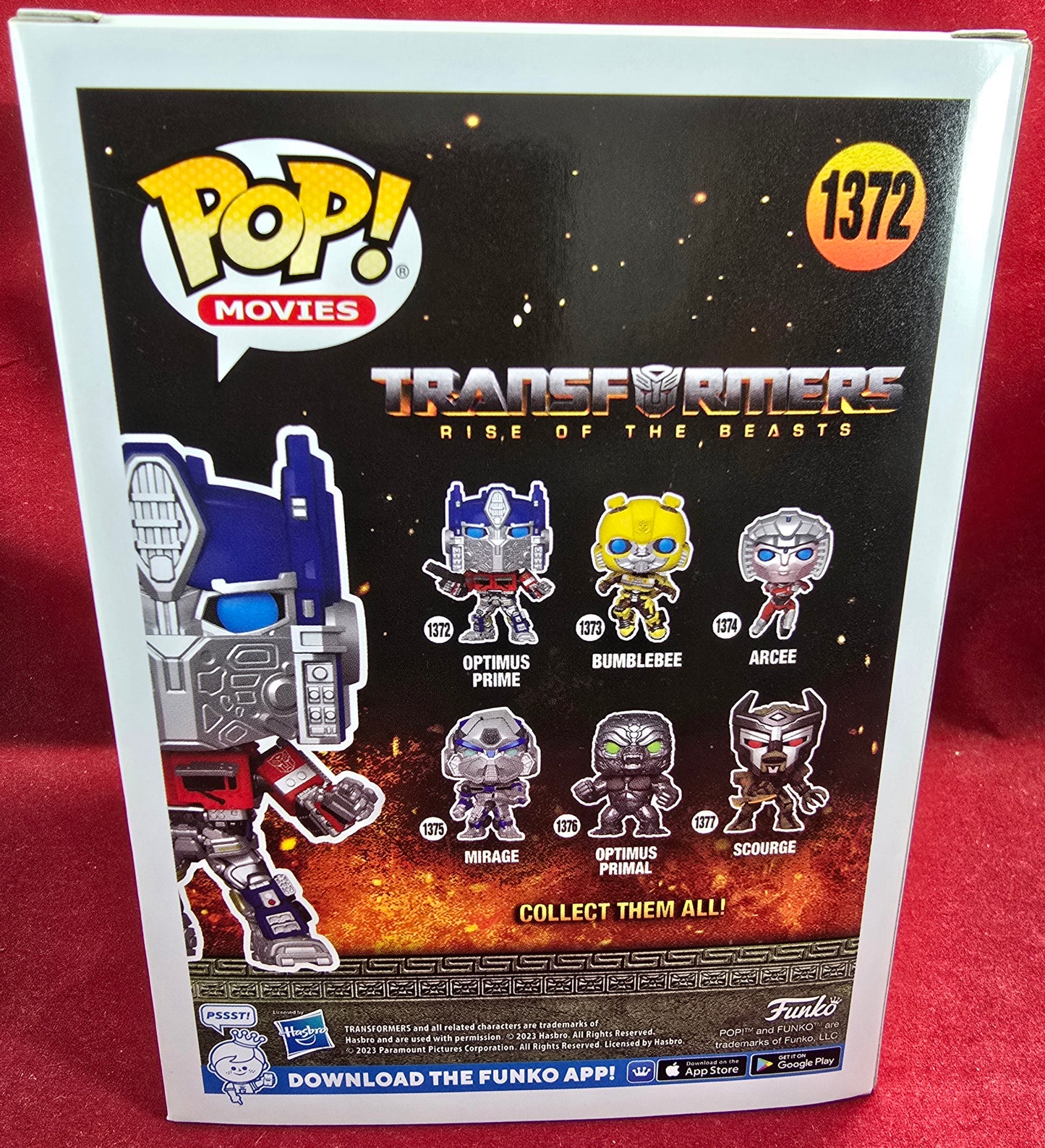 Optimus Prime funko # 1372 (nib) With pop protector