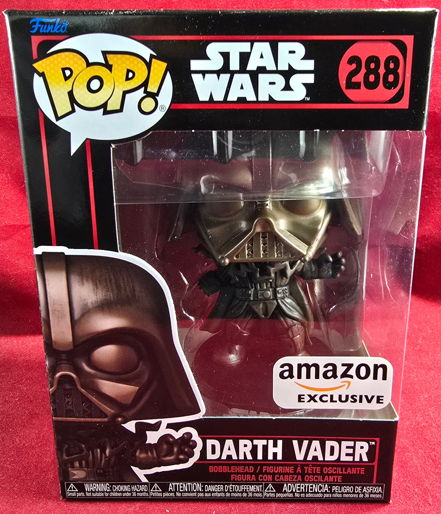 Darth vader amazon exclusive funko # 288 (nib) with pop protector