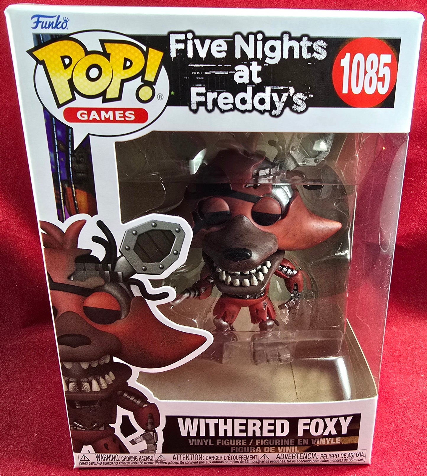 Withered foxy funko # 1085 (nib) With pop protector
