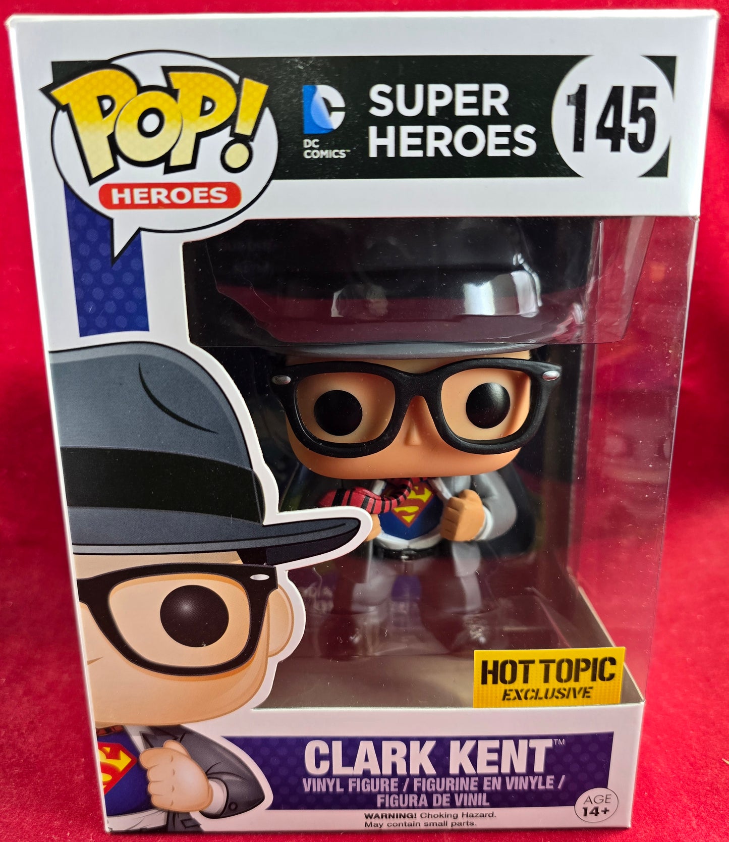 Clark Kent Hot Topic Exclusive funko # 145 (nib) With pop protector