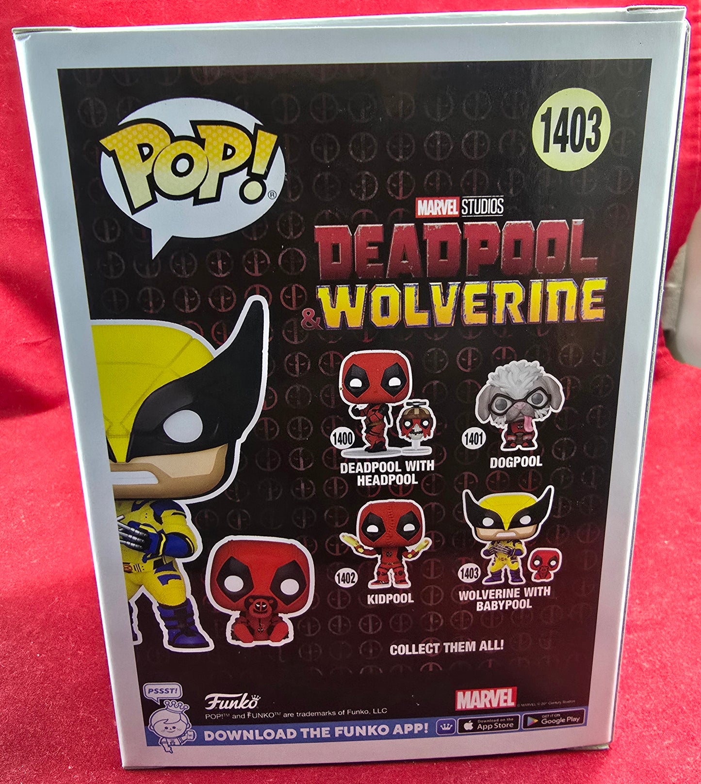 Wolverine with babypool funko # 1403 (nib) With pop protector