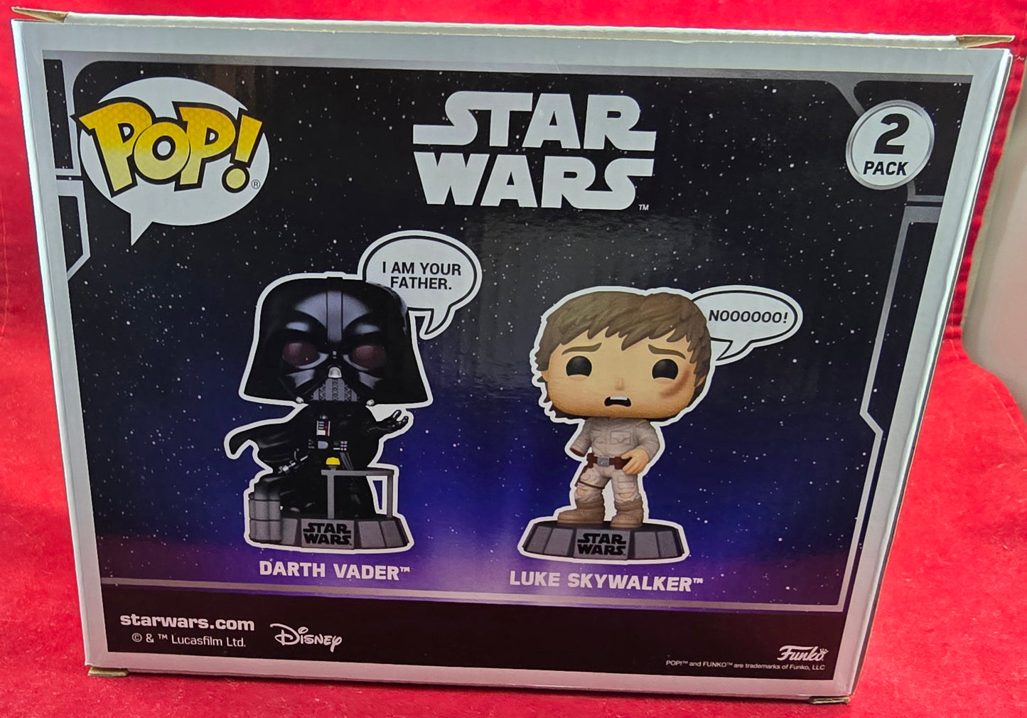 Darth Vader & Luke Skywalker funko 2 pack (nib) With pop protector