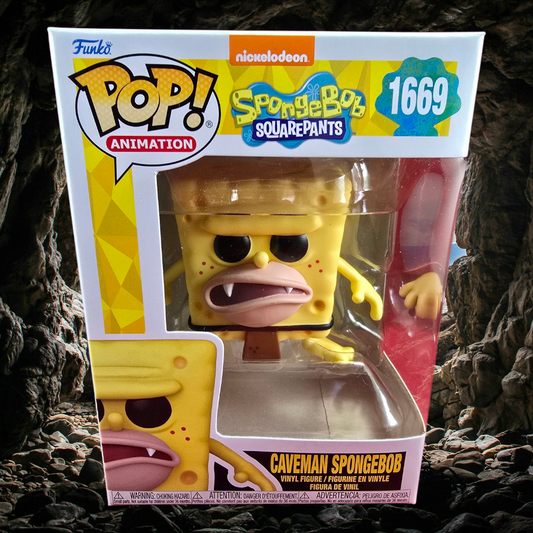Caveman SpongeBob funko # 1669 (nib) With pop protector