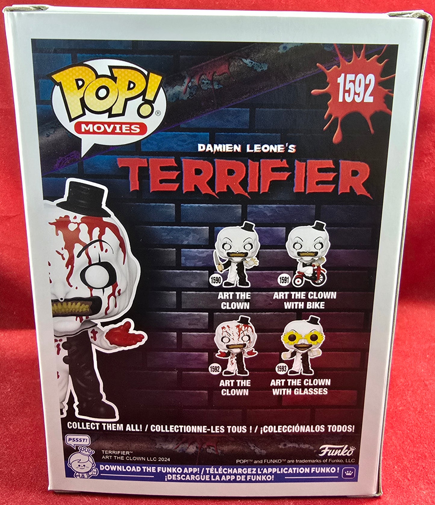 Art the clown funko # 1592 (nib) With pop protector